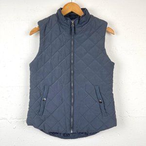 Laura Scott Women's Gray Quilted Vest Size Medium